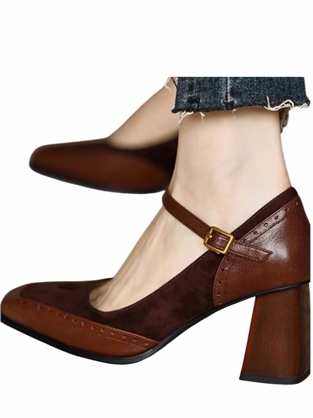 VIVID&CO FRENCH CHIC SQUARE TOE PUMP